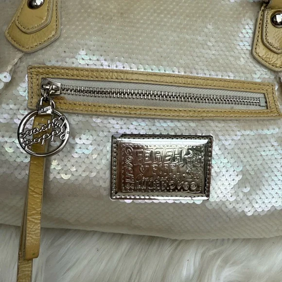 Coach poppy rocker opal sequins satchel crossbody